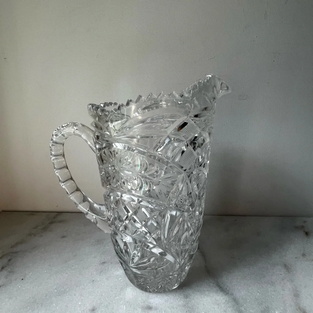 Faceted Daisy Burst Pitcher
